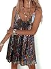 MIYIEONZ Women Sequin Sexy V Neck Shift Dress Spar... #1
