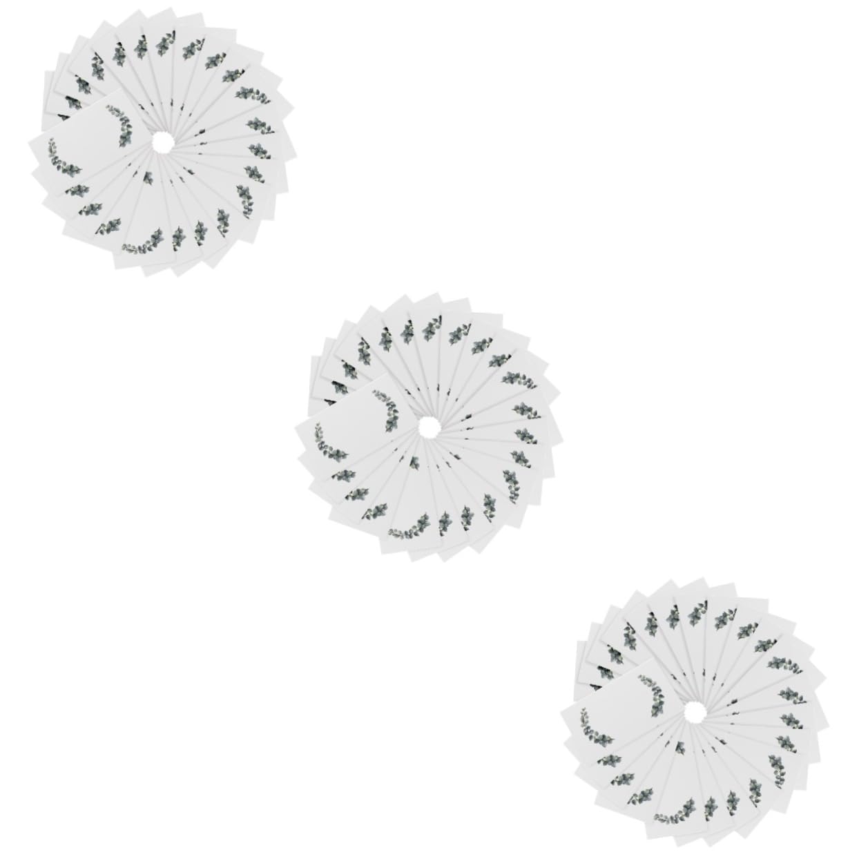 Mobestech 3 Set Bigliettini Segnaposto Per Matrimonio Con Design Foglie Verdi Per Feste E Cerimonie Sicura E Leggera Per Gli Ospiti 100 Pezzi*3
