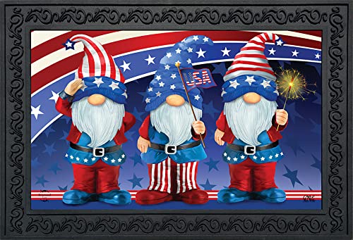 Briarwood Lane Doormat 30x18 Indoor Outdoor Patriotic Gnomes Doormat