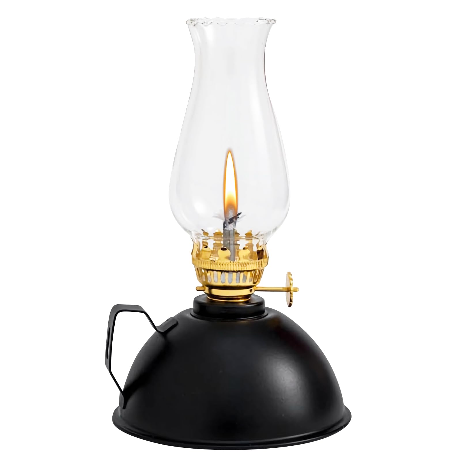Porfoyo Clear Petroleum Lamp, Glass Oil Lamp With Adjustable Flame, Oil Lamp Lantern, Storm Lantern, Petroleum, Vintage Kerosene Lamp, Lantern Chamber Oil Lamps For Indoor, Home, Garden, Camping