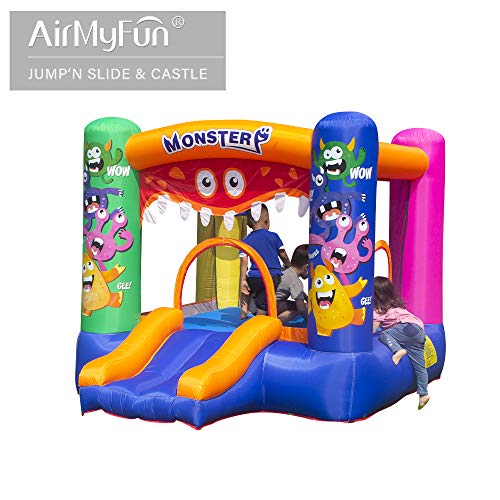 AirMyFun Inflatable Bounce House,Bouncy Castle with Air Blower,Bouncy House for Kids Party,Play House,Jumping