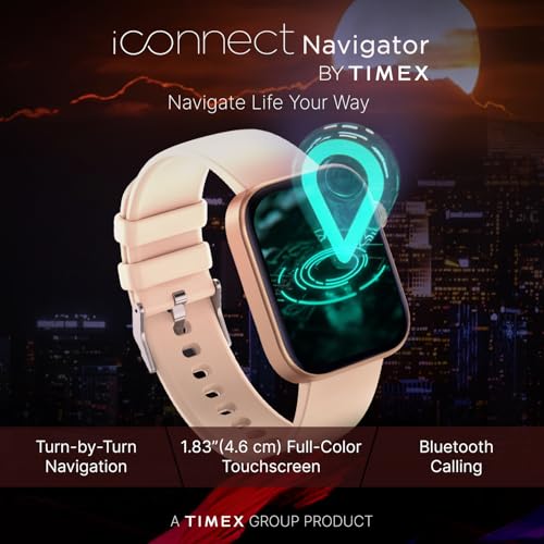 Image of TIMEX iConnect Navigator 1.83 inch(4.6cm) Display with Turn By Turn Navigation & BT Calling Smartwatch for Unisex - TWIXW903T