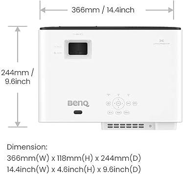 BenQ X500i True 4K UHD HDR 4LED 2200 Lumens Short Throw Console Gaming Projector 4ms Response Time Auto Game Mode Xbox, PS5, Switch Supports eARC and S/PDF | FPS Crosshair | 5Wx2 Speaker