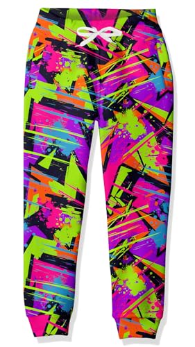 Boys Pant for Kids 6T 7T 3D Printed 80 90 Active Sweatpants 6 7 Years Little Boy Fashion Psychedelic Sport Joggers with Drawstring Casual Back to School Spring Fall Winter Outfits Size 6 7