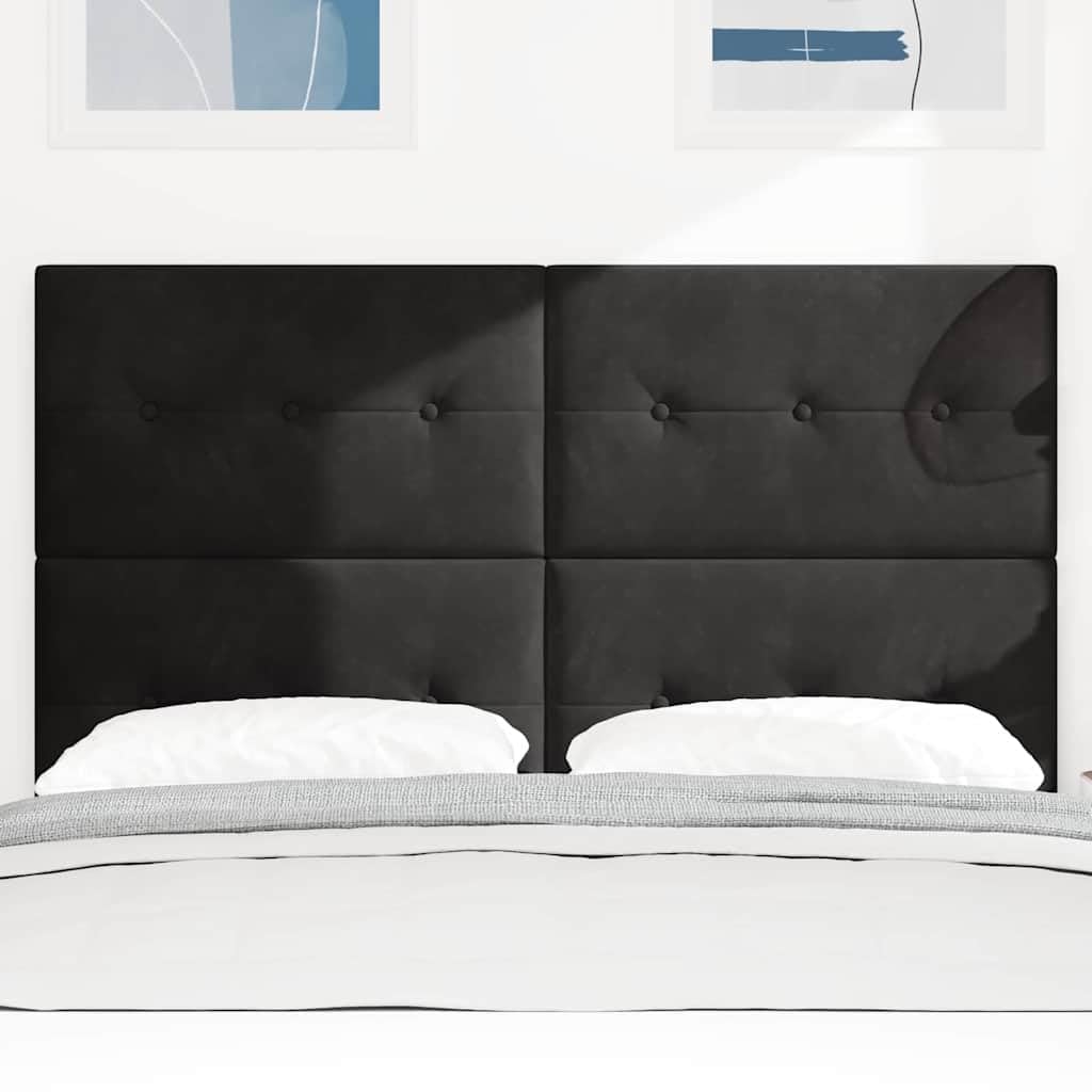Cabecero negro de 160 cm, 2 alturas de 118/128 cm, madera maciza de pino/espuma, tapizado para pared/cama tapizada