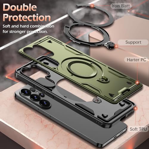 Image of for Samsung Galaxy S26 Ultra Case Magnetic with stand, with Mag-Safe, with Screen Protector, Wireless Charging, Shockproof for Samsung S26 Ultra 5G Phone Case, Ring Holder Cover for Samsung S26 Ultra