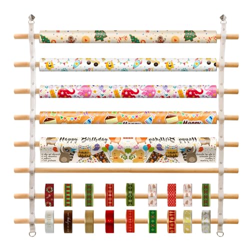 COZFUR Wooden Ribbon Holder Organizer