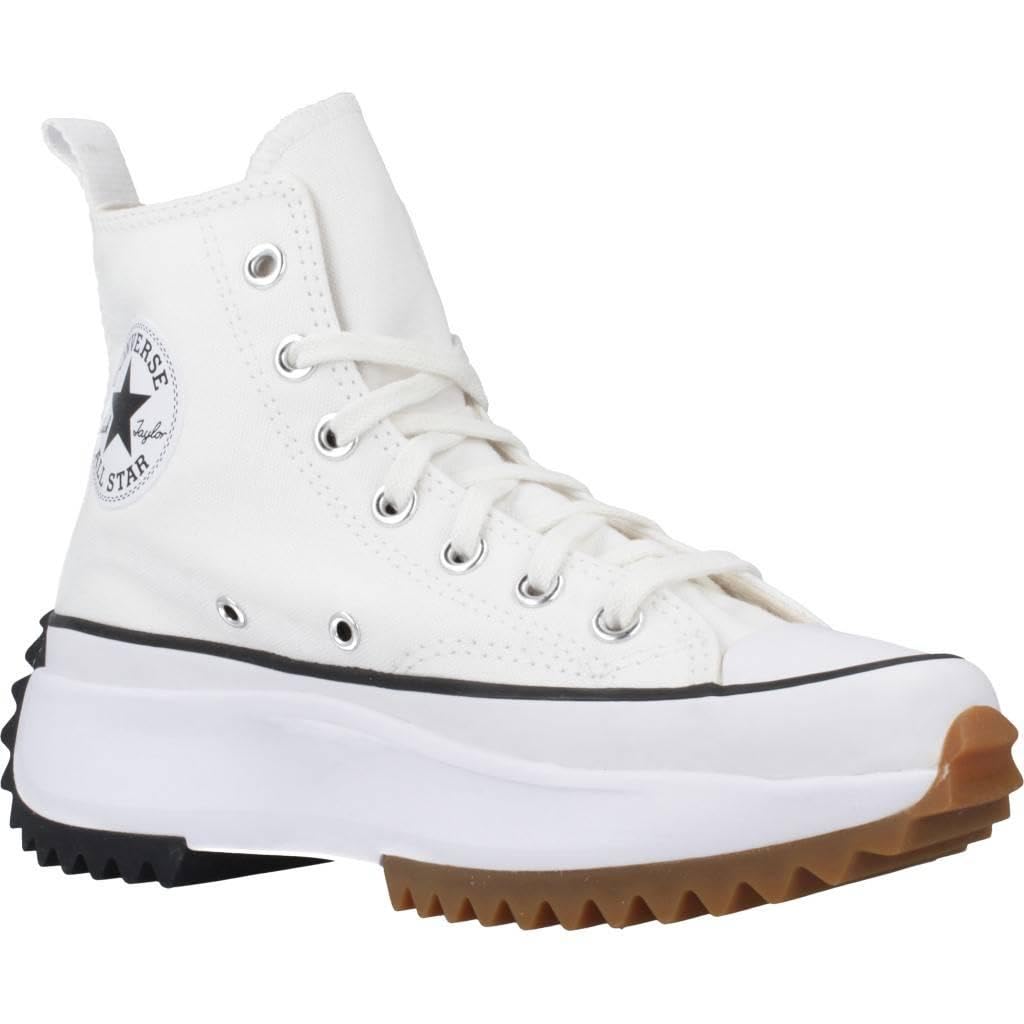 Converse 166799C Run Star Hike Canvas Platform Uomo, White/Black/Gum EU 42.5