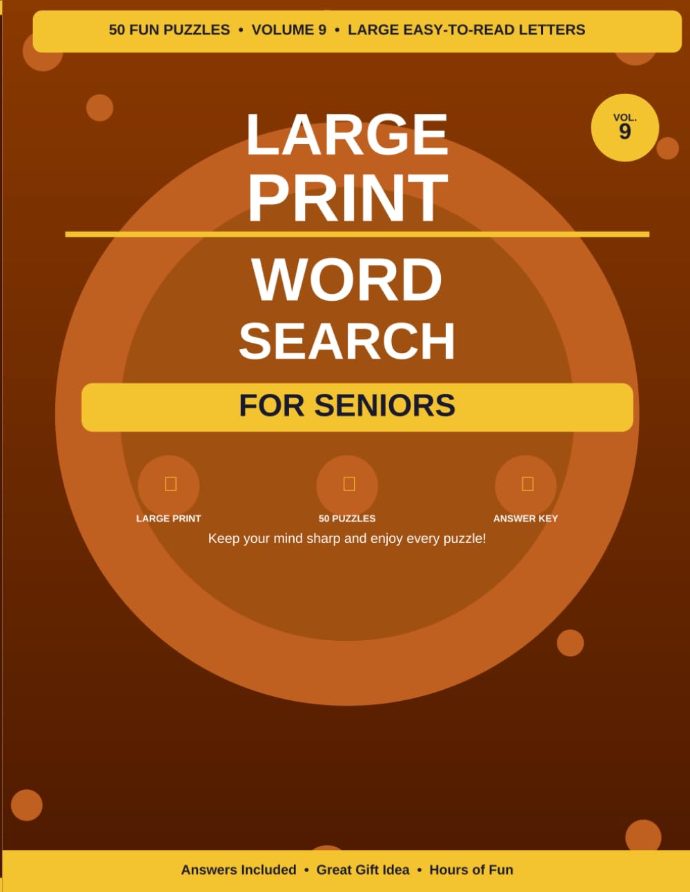 Large Print Word Search for Seniors, Volume 9
