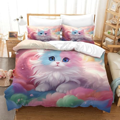 Linge de lit microfibre 3 pièces effet 3D éclair résistant King - 3