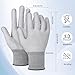 Copkim 4 Pairs Grey Vinyl Wrap Anti-static Gloves Professional Carbon Fiber Dust-free Tint Application Tool Working Gloves for Wrap and Decal Applications