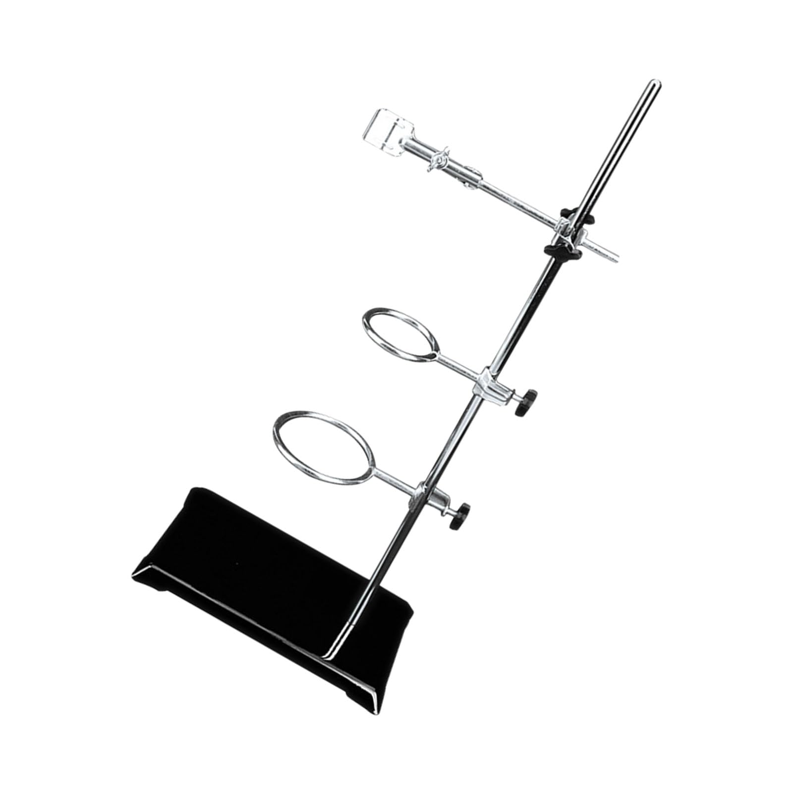 Supporto da laboratorio Supporto per esperimenti chimica altezza 35 cm Supporto per esperimenti chimica con superfici antiruggine e morsetti serraggio Supporto per esperimenti chimica