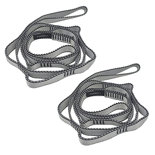 2 uds., Cadenas de Margaritas, Daisy Chain, Correas Ajustables de Nailon para Escalada, Correas de extensión para Hamaca de Yoga (Silver Grey)