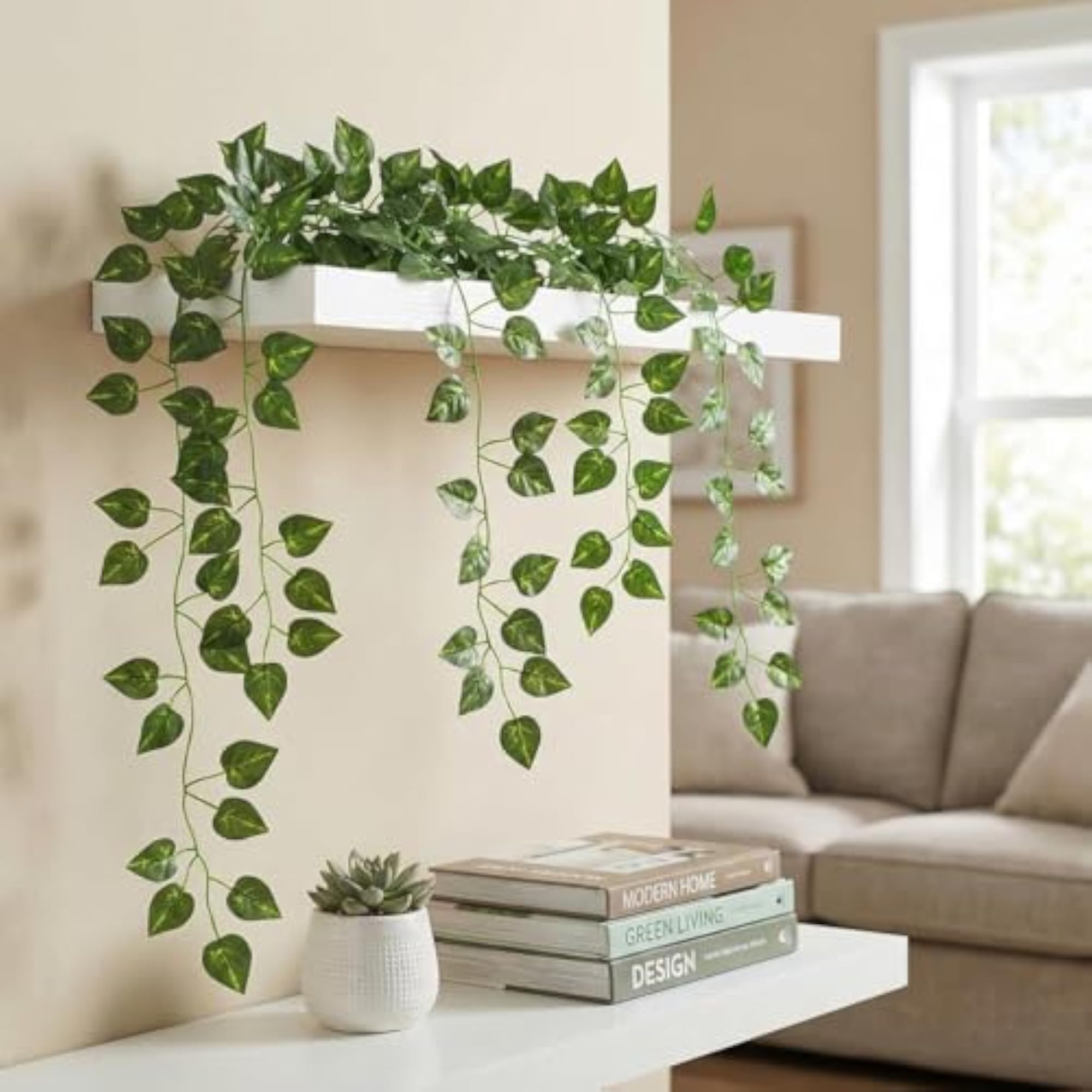 Artificial Money Plant Vines, 7.5 Ft Hanging Garland