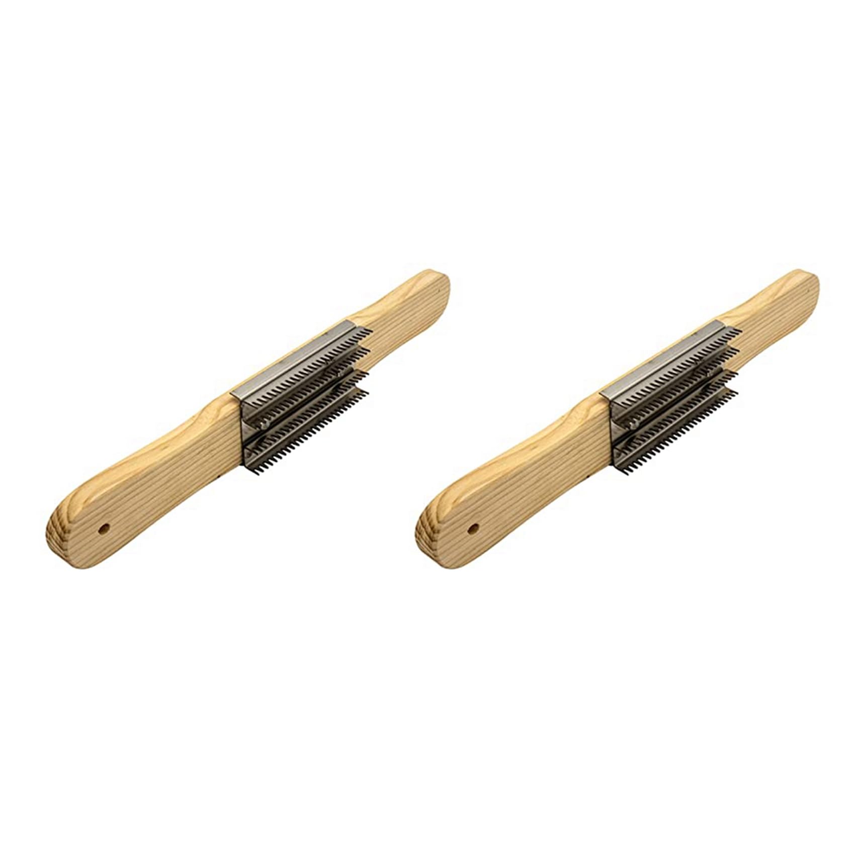 Jnchdghwa As Shown 2X Rake Wood Handle 15 Inch Buffing Rake For Cleaning Buffing Wheel Or Airway Buffing Wheel