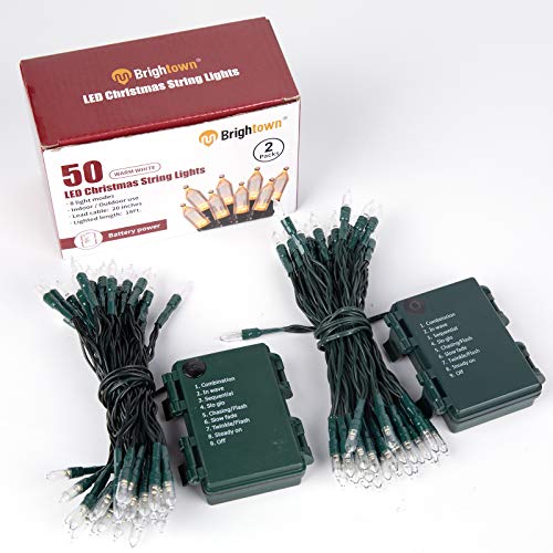 Brightown Battery Operated Christmas Lights 2 Pack 18 Feet 50 Led Clear Mini String Lights With 8 Modes Waterproof Tree Lights For Xmas Outdoor Indoor Holiday Party Garden Decor thumb #7