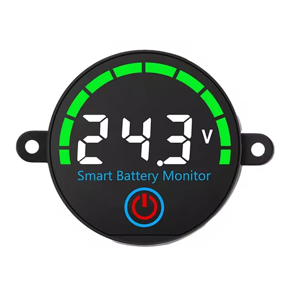 Littimoon LED Battery Level Indicator Digital Voltmeter with Hole Voltage Charge Tester Lithium Battery Capacity Board