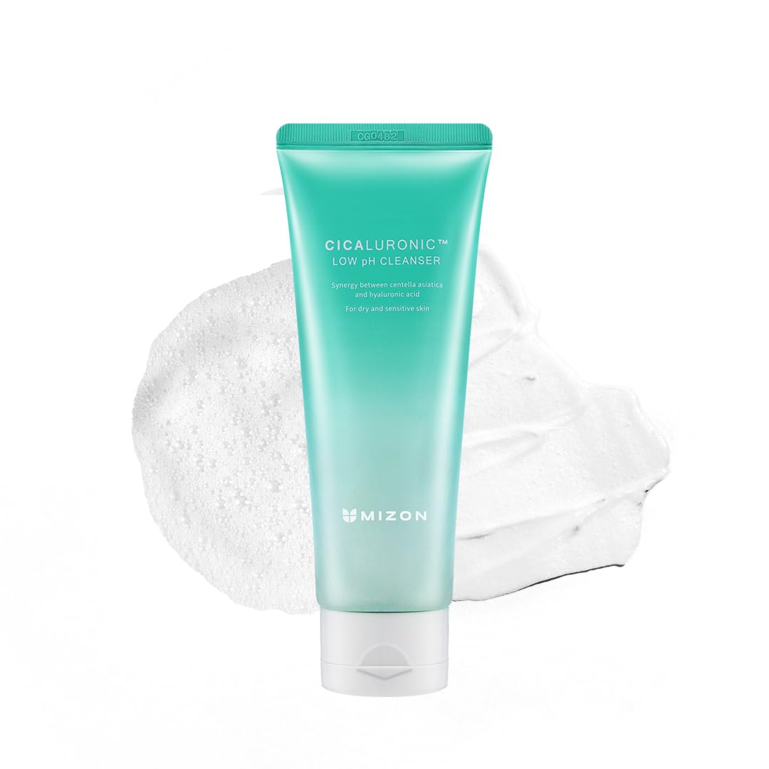 MIZON Cicaluronic Low pH Cleanser with Centella Asiatica Hyaluronic Acid BHA Sebum Care Blemish Care Dead Skin Cell Removal Korean Skincare (120ml/