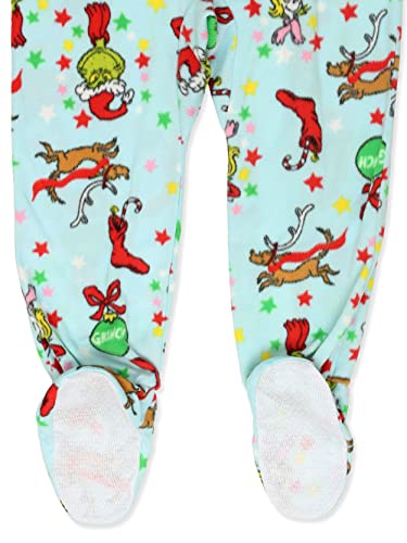 The Grinch Pijama infantil Dr. Seuss para meninos e meninas, Azul, 4 Anos
