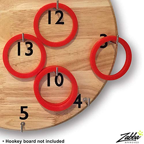 Elite Sportz Classic Hookey Ring Toss Replacement Rings, Grab an Extra 12 Rings, 6 red, and 6 Black, for Play with Classic 12 Inches Size Hookey toss Game - Thumbnail 5