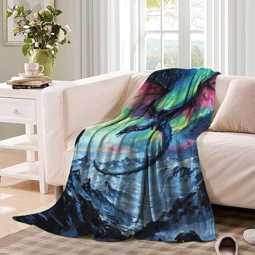 Couverture dragon en microfibre douce et plaid chaud pour lit enfant - 4