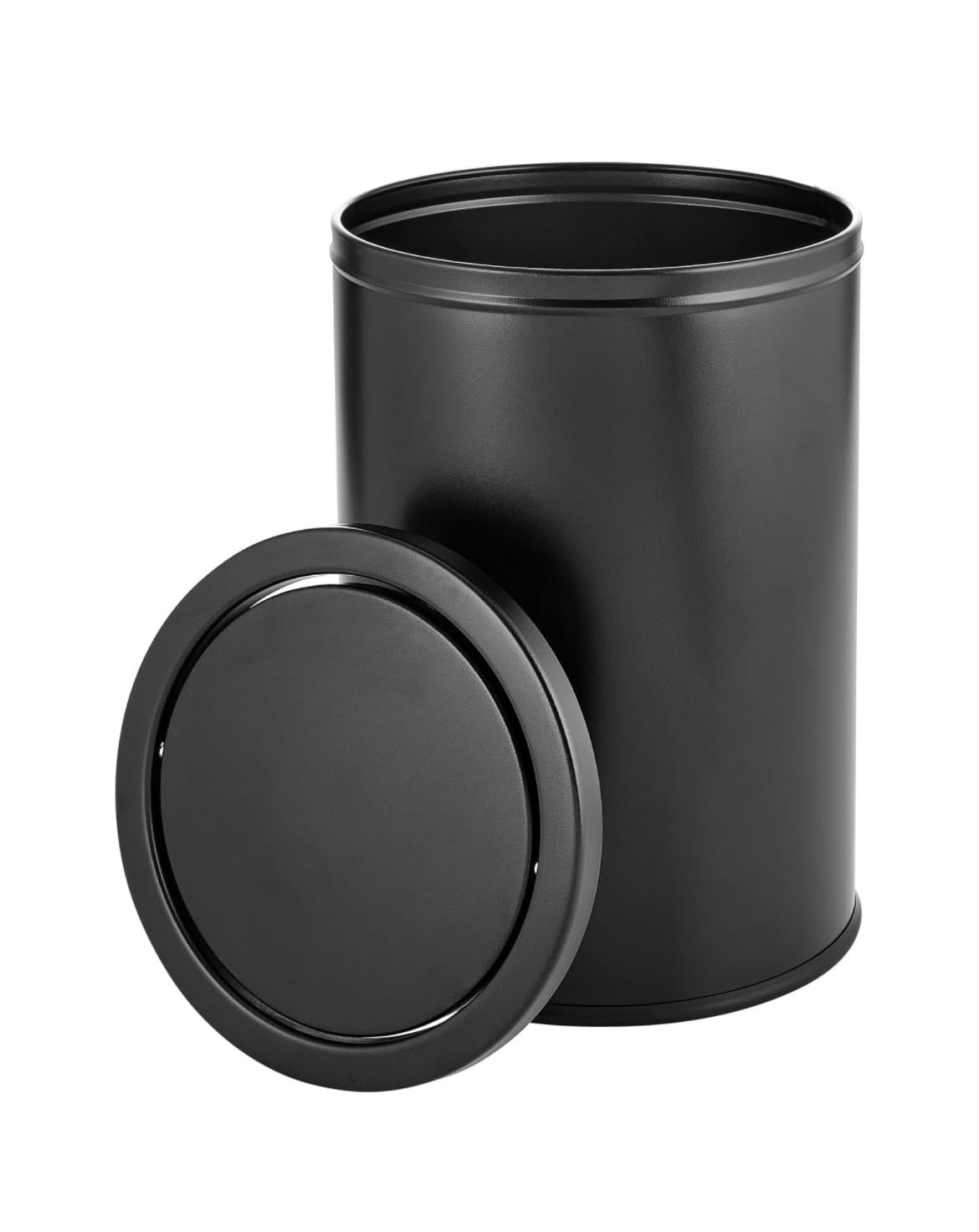 Sponsored Ad - LITTERBIN Stainless Steel Black Swing Dust Bin with Lid| Garbage Bin, Trash Can for Home, Kitchen, Washroom, Bathroom and Offices (8 X 12 in. -10 Liter)