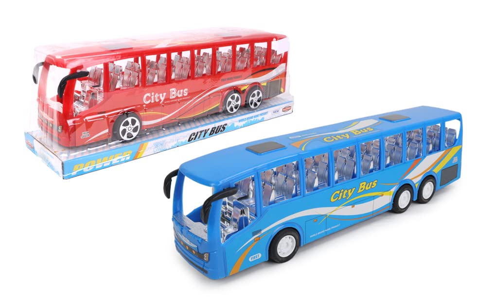 Turbo Challenge Bus Friction 1/16 – Véhicule à Pousser, Couleur Aléatoire – Dès 3 Ans