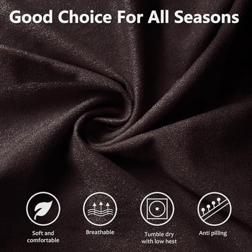 Image of molasofa Recliner Chair Cover Small Size - 4 Piece Leather Like Extra Small Recliner Chair Cover Stretch Recliner Slipcover for Lazy Boy Wide Recliner Chair Washable (Chocolate)