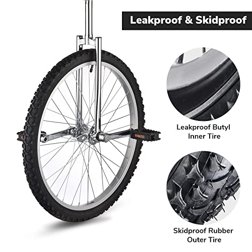 Image of AW 16 /18 /20 /24 Inch Wheel Outdoor Unicycle Adjustable Seat Exercise Bicycle | Fit Adults Kids Outdoor Sports Fitness Exercise, Various colors For Choice
