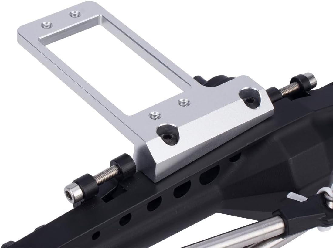 1/10 RC Servo Mount, Aluminum Front Axle BAT Servo Mount Low Center of Gravity for 1/10 RC Crawler Car VP Capra F9 DIY LCG Chassis Upgrade Parts(Red)