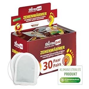 THERMOPAD Zehenwärmer – DAS ORIGINAL: 30 Paar Wärmepads für 8 Stunden Wärme | Sofort einsatzbereiter Fußwärmer | Extra…