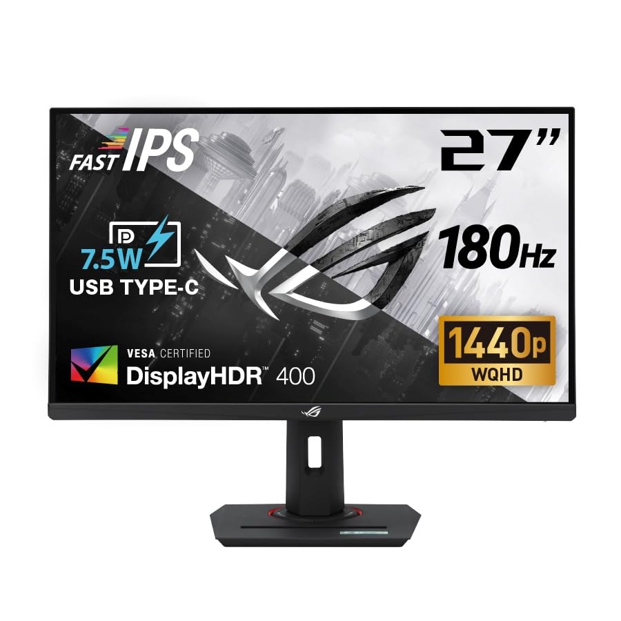 ROG STRIX XG27ACG-W27インチ ゲーミングモニター 2k180 Amazon.com: ASUS ROG Strix 27” 1440P USB-C HDR Gaming