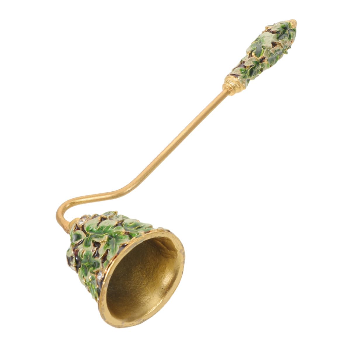 Apagavelas de aleación de zinc de estilo vintage con diseño de hoja esmaltada EXCEART