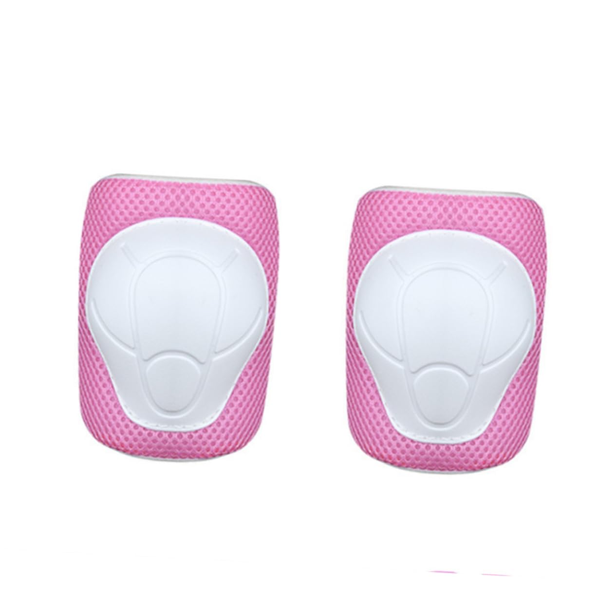 BRIGHTFUFU 6pc Kids Protective Gear Set Elbow Pads Knee Pads Hand Guards for Cycling Skating Toddler Bike Safety (Pink)