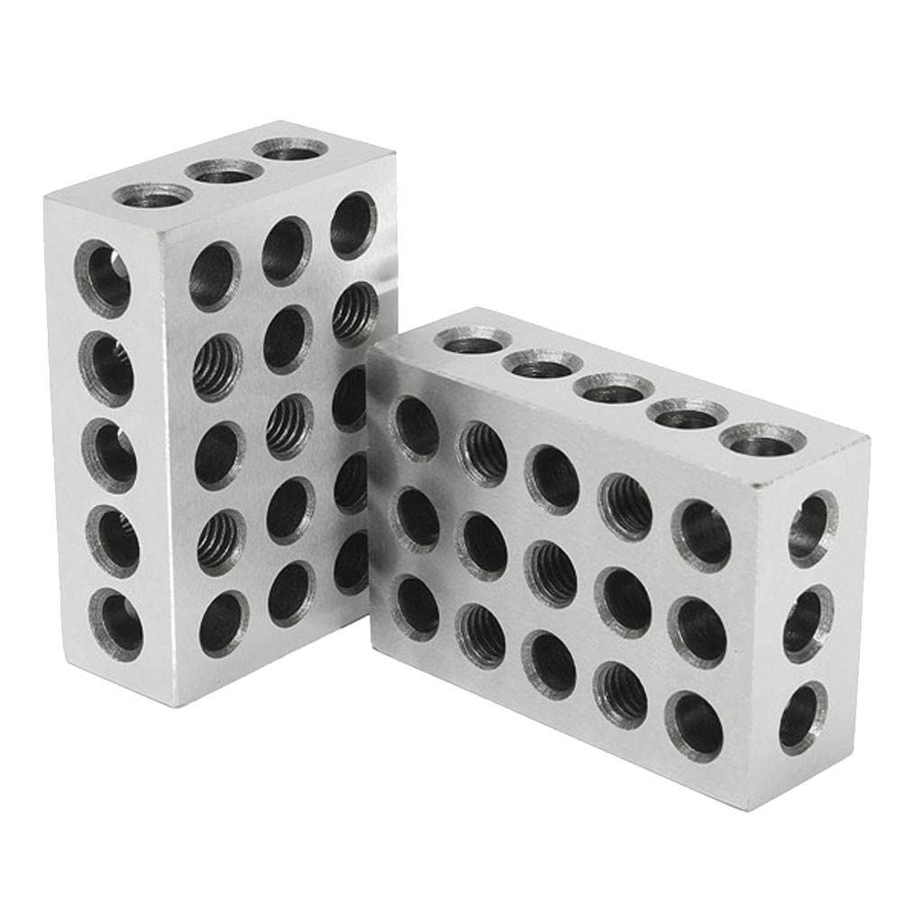 BNF® Pair 1-2-3 Block Set 0.0003" Precision Matched Mill Machinist 23 Holes Steel|Business & Industrial | Light Equipment & Tools | Hand Tools | Measuring Tapes & Tools-picture-20