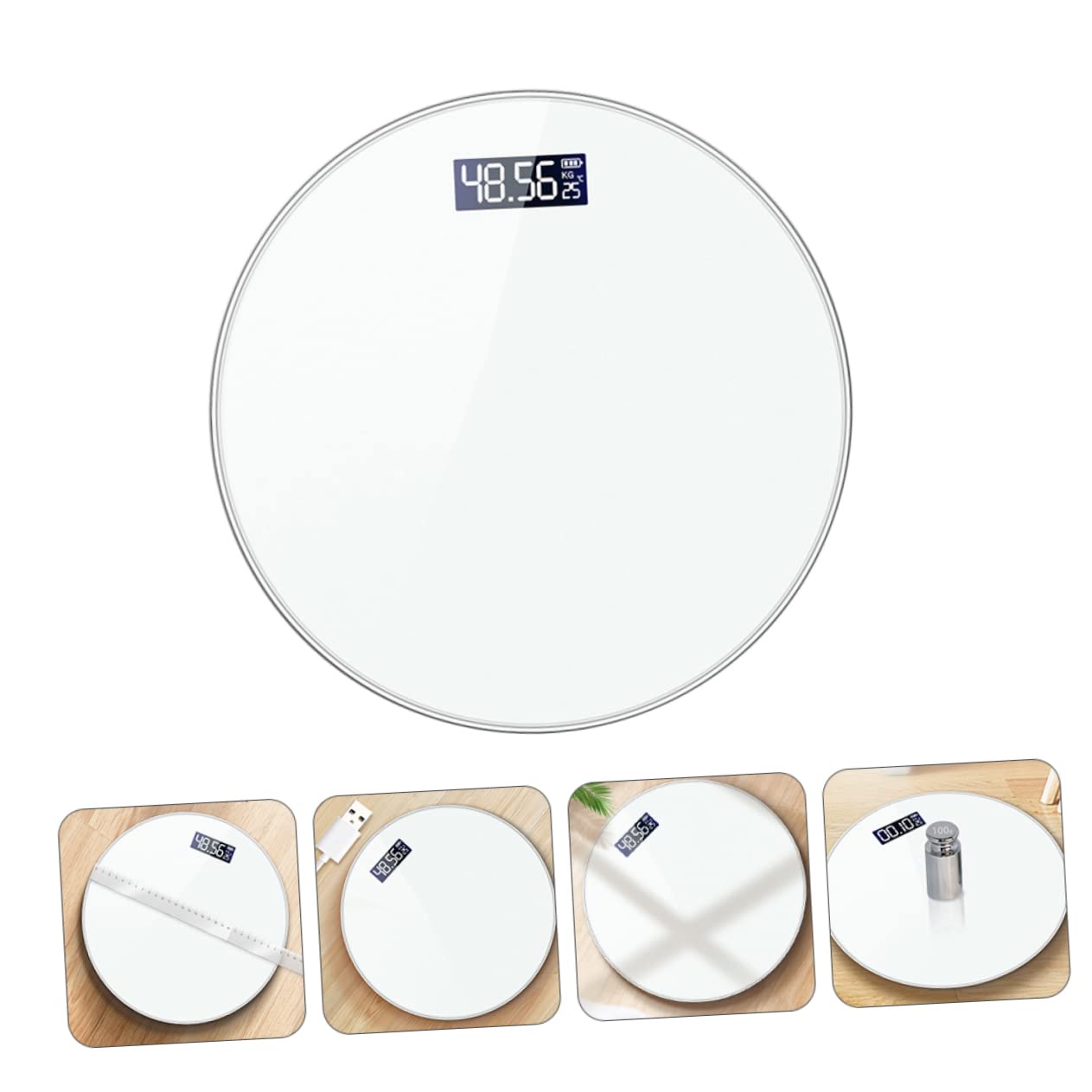 Báscula de Peso Corporal Digital de Gestión Fitness de Precisión con Pantalla LED y Diseño Duradero para Uso Hogar