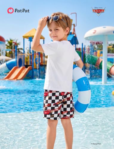 Image of Disney Stitch Spiderman Star Wars Cars Toy Story Mickey Boy Swim Trunks UPF50+Swim Shorts Compression Liner & Quick-Dry 6M-9Y
