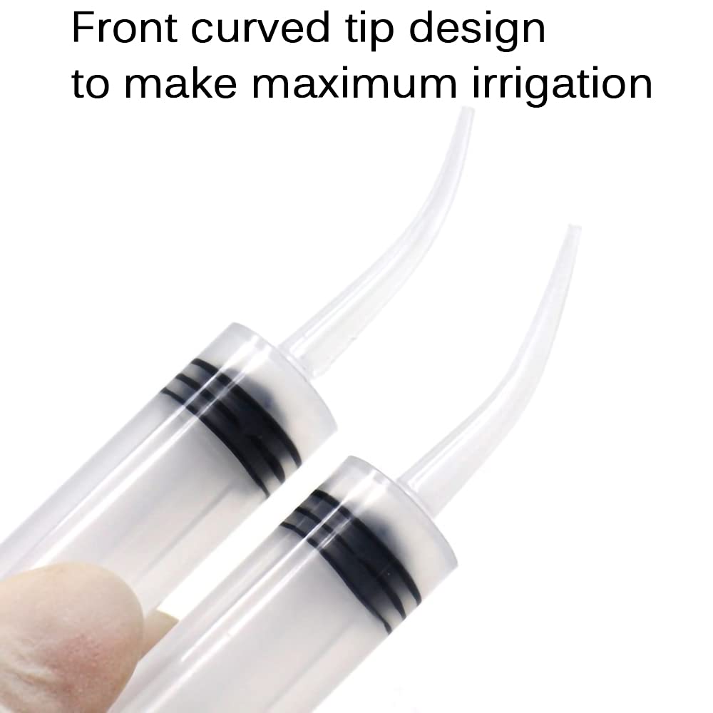 9 Pack 12ml/cc Dental Syringe with Curved Tip & Measurement Disposable Graduated Dental Irrigation Syringe for Oral Dental Care, Tonsil Stones Removing, Lab, Feed Small Pet (Curved-No Measurement) : Industrial & Scientific