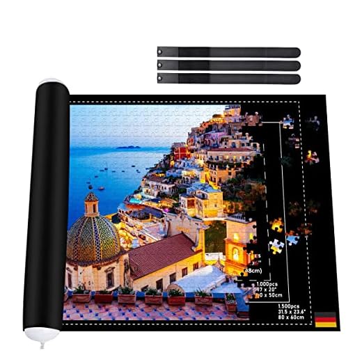 Collectix Premium Felt Puzzle Mat Roll Up - Non-Slip and Beautifully Soft - 3in1 Jigsaw Puzzle Storage for 500, 1000 and 1500 Pieces - Portable Saver, Keeper and Holder