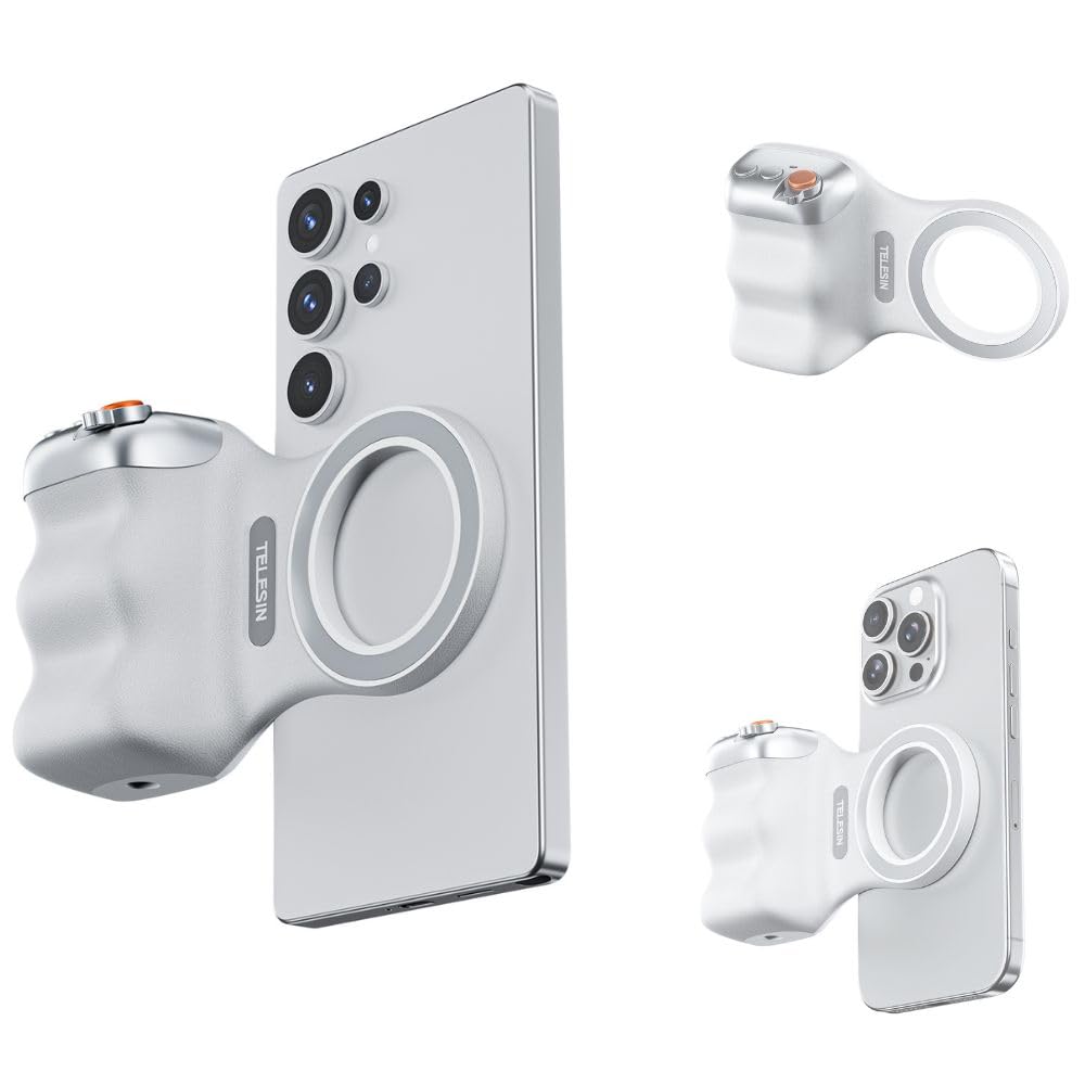 Yantralay Magnetic Selfie Ring Light for i-Phone & Android | 3-Mode Adjustable Brightness, 180° Flip Mirror, Magnetic Mount, Rechargeable LED Fill Light for Photos & Videos (Fun Shot Grip)-image-17