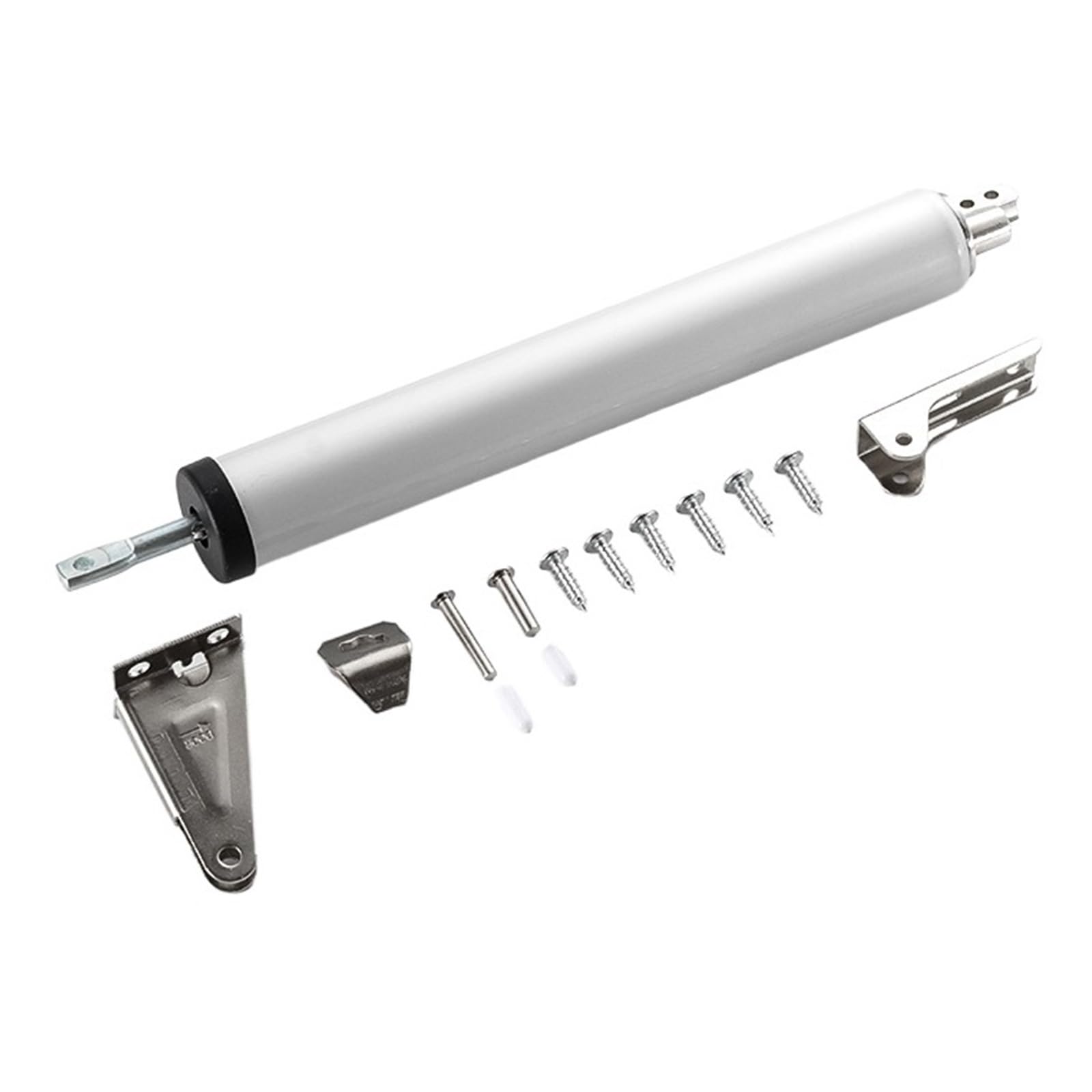 SWENEEN 100 Degrees Adjustable Simple Door Closer Silent Pneumatic Hydraulic Buffer Automatic Door Closer Load Up To 35Kg Door Hardware Easy For Home Commercial Use (Gj41),Gj41-silver