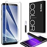 G-Color Galaxy S8 Protector Pantalla, [Alta Viscosidad], Cristal Vidrio Templado de 3D [Cobertura [Anti-Choque][Alta Sensibilidad] Protector de Pantalla para Samsung Galaxy S8