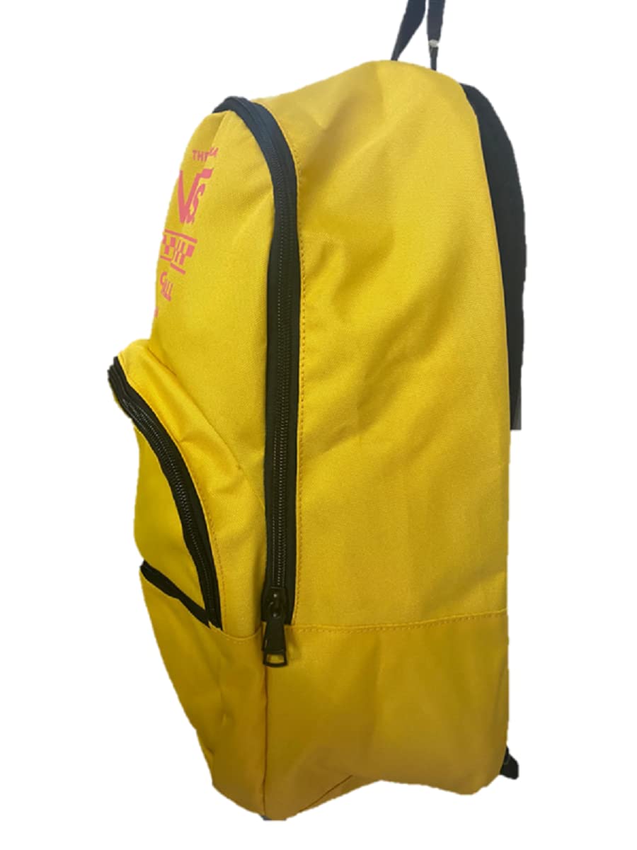 Vans Ranged 2 mochilas amarillo azufre rosa gráfico fuera de la pared bolsillos para laptop, universidad, escuela, casual, viaje portátil