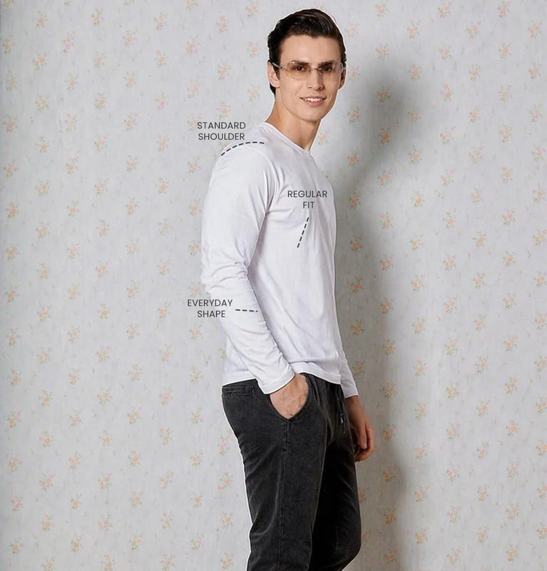 Image of Sleepynuts Regular fit Cotton Full Sleeve Plain T-Shirt for Men (Pack of 1,2,3 Size Small to 3XL)