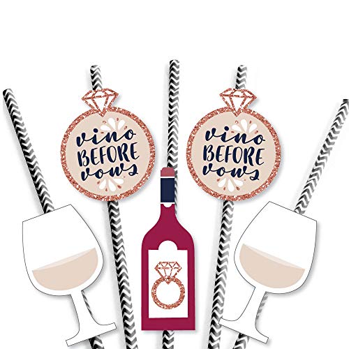 Decoración Pitillos Big Dot of Happiness Vino Before Vows miniatura 5
