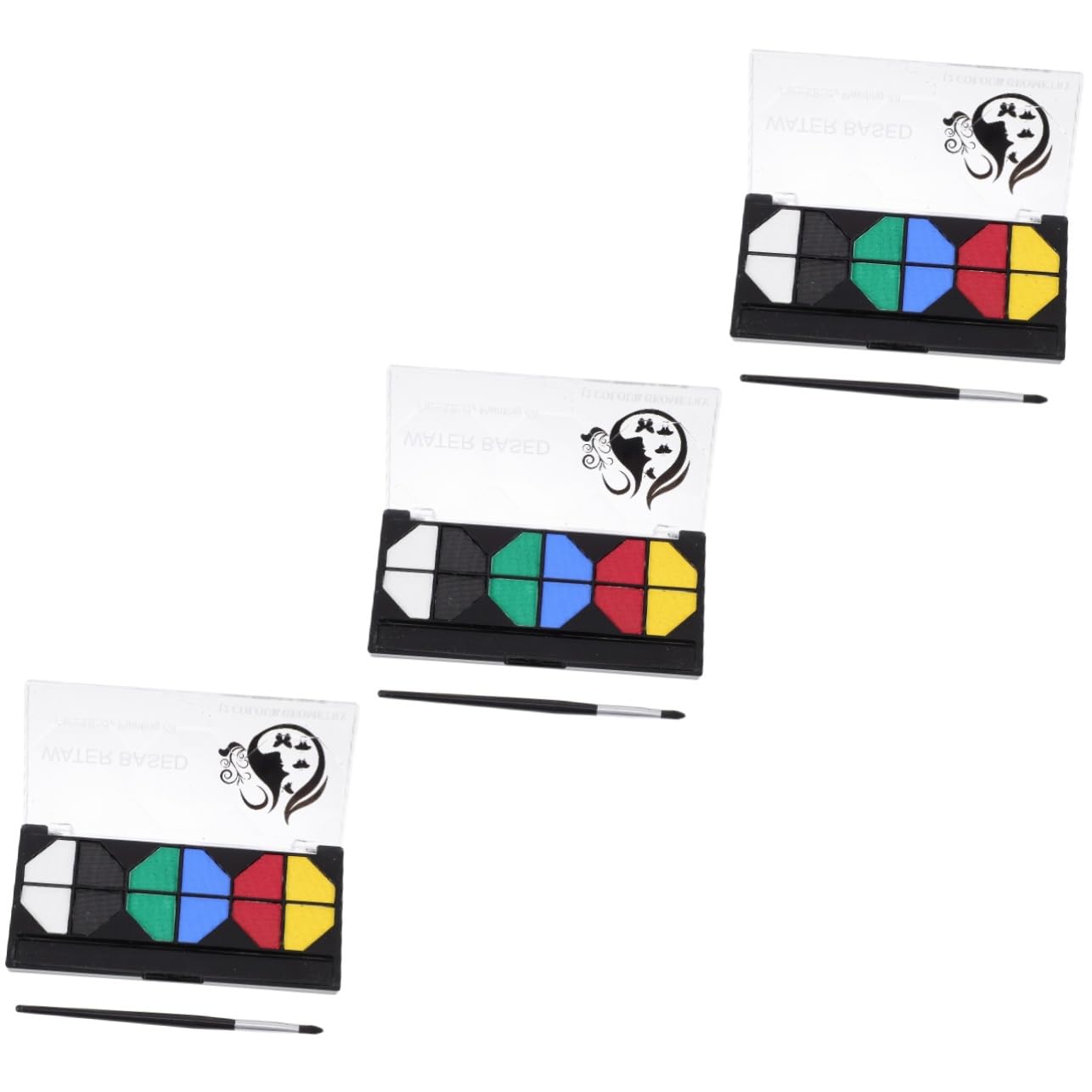 minkissy 3pezzi Pittura Per Viso e Corpo Acquerellabile Pigmenti Idrosolubili Per Trucco Mascherato Facile Da Applicare e Rimuovere