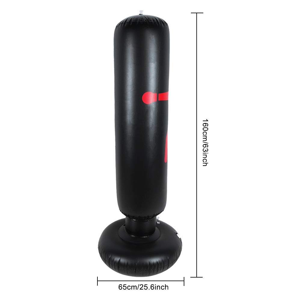Sacca da boxe gonfiabile autoportante, sacco da allenamento fitness in PVC da 160 cm, attrezzatura da boxe per adulti, sacco da boxe tumbler resistente, ideale per allenamento casa e palestra