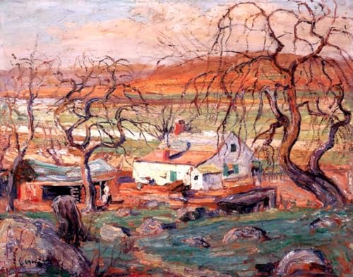 Decoración artística fácil mediante lienzo de pintura por números de árboles