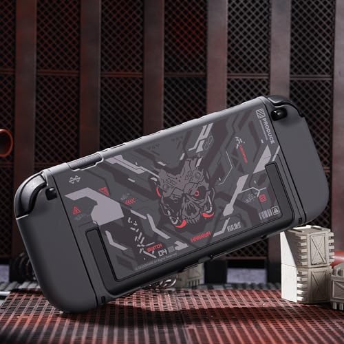 Image of Geekshare PC Slim Protective Case Compatible with NS2, Detachable Shell with Shock-Absorption and Anti-Scratch Hard Cover - Black Cyber Mecha