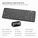 Wireless Keyboard and Mouse Combo,Rii 2.4GHz Full-Size Compact Wireless Mouse Keyboard with Numeric Keypad for Laptop/PC- Round Keycaps (Black)